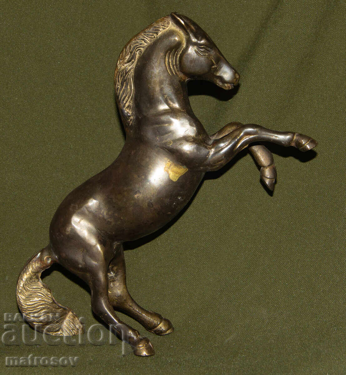 Αυθεντικό χάλκινο γλυπτό όρθιου αλόγου