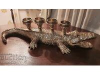 Crocodil gigantic - sfeșnic, Italia, 50cm