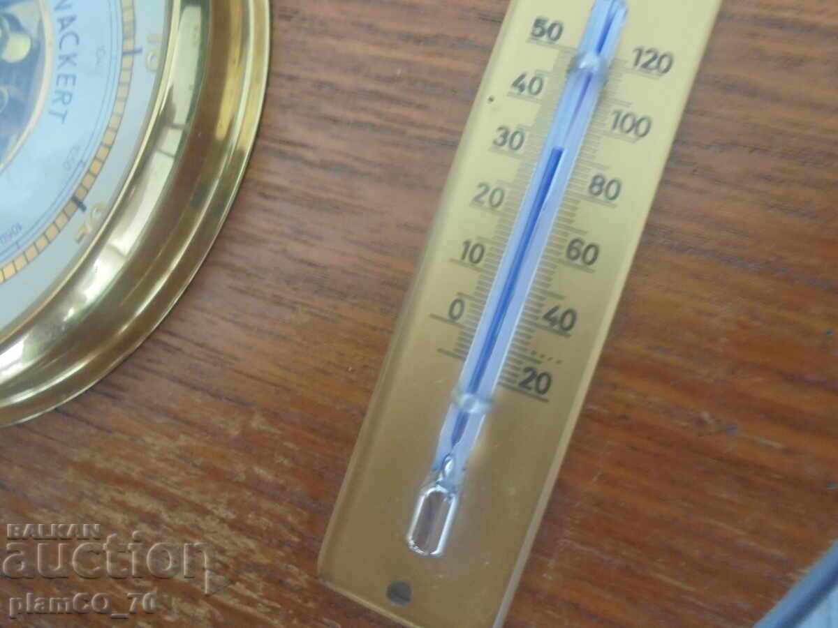 Δημοπρασία №*8270 Παλιό βαρόμετρο με θερμόμετρο Δημοπρασία №*8270 Παλιό βαρόμετρο με θερμόμετρο