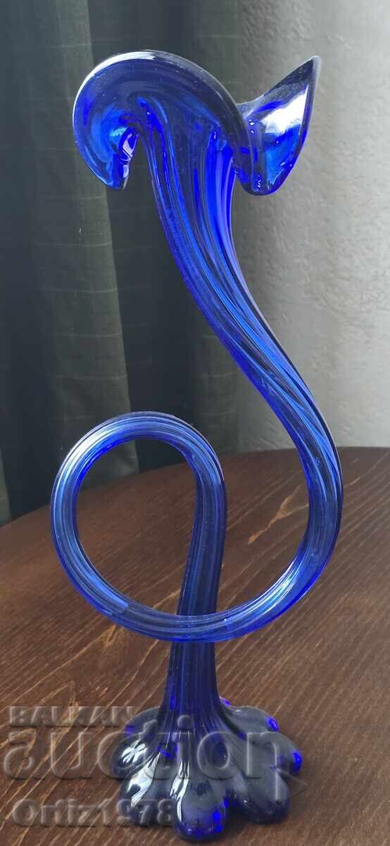 Δημοπρασία Συλλεκτική βάζα κοβαλτίου, φυσητό γυαλί, 39εκ