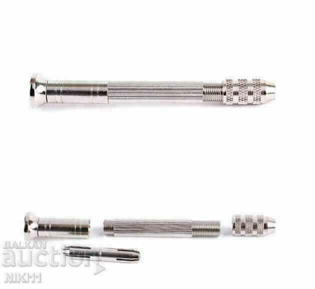 Mini hand drill with 10 small drill bits Set, small drill with price 16.00 BGN | € 8.18