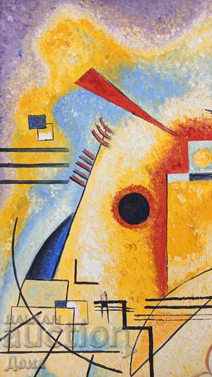 Old painting "Kandinsky" style with price 290.00 BGN | € 148.27 Old painting "Kandinsky" style with price 290.00 BGN | € 148.27