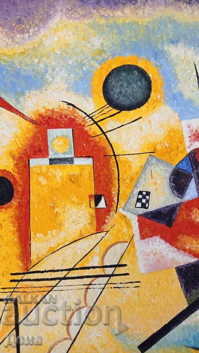Auction Old painting "Kandinsky" style Auction Old painting "Kandinsky" style