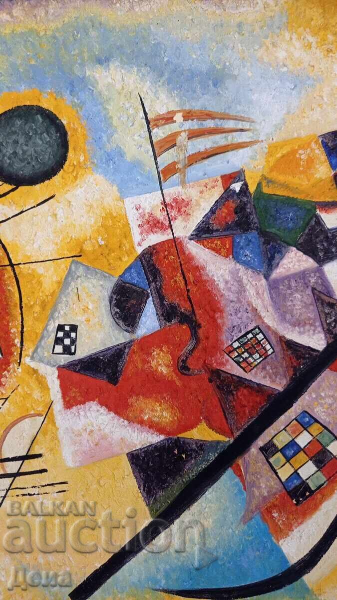 Delivery of Old painting "Kandinsky" style Delivery of Old painting "Kandinsky" style
