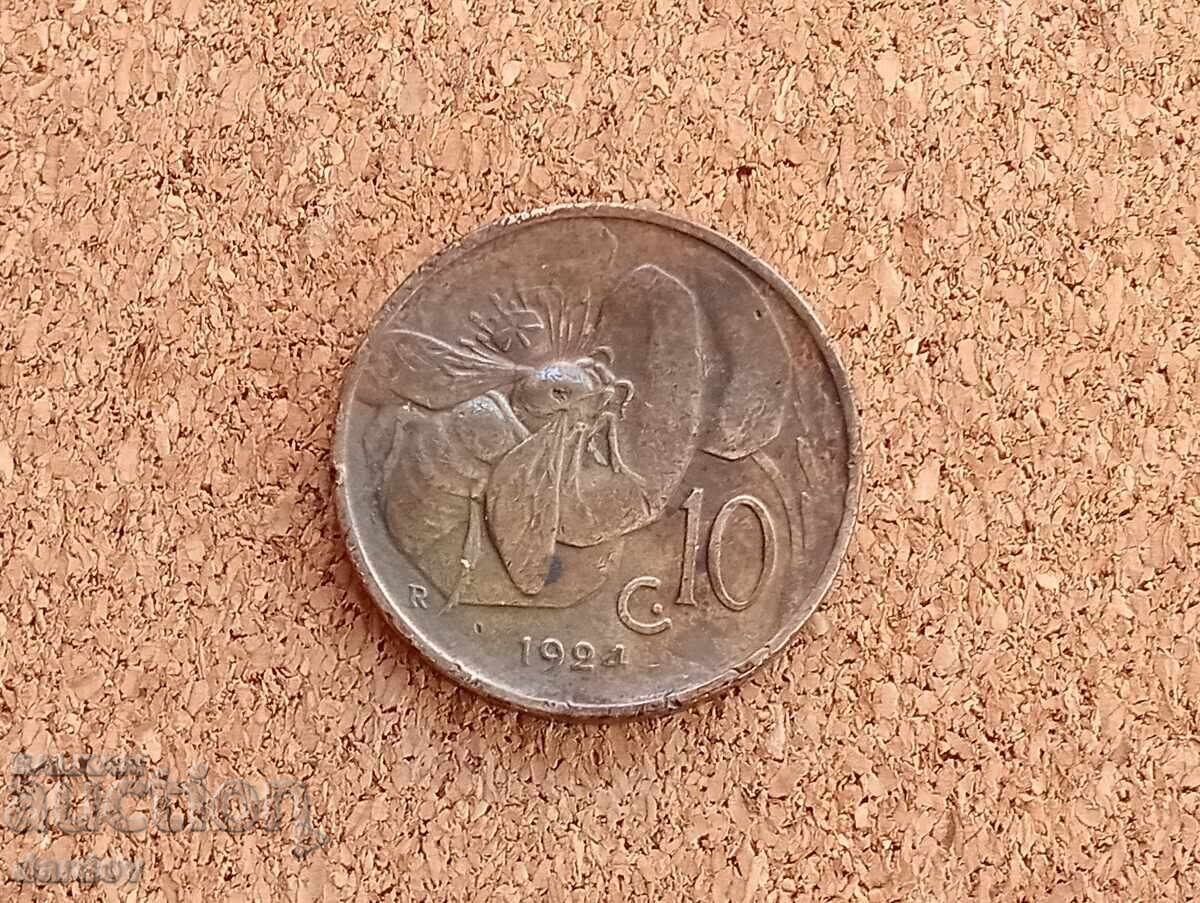 Italy 10 centesimi 1924