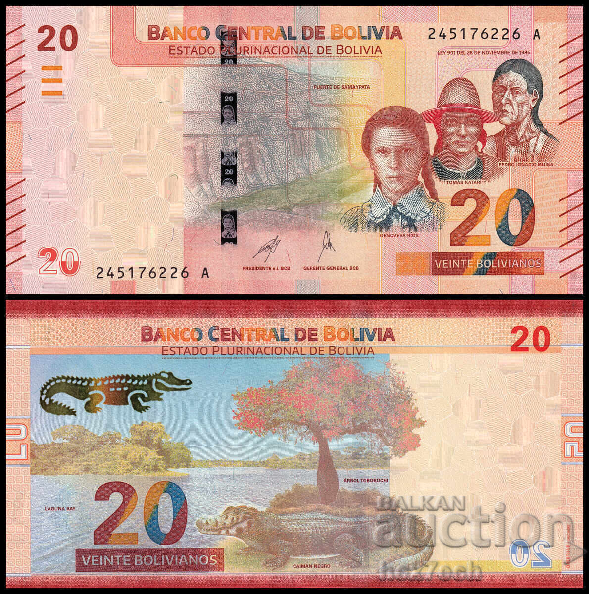 ❤️ ⭐ Βολιβία 2018 20 μπολιβιάνος UNC νέα ⭐ ❤️ ❤️ ⭐ Βολιβία 2018 20 μπολιβιάνος UNC νέα ⭐ ❤️