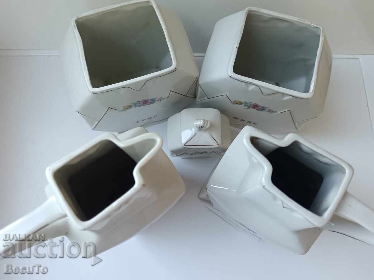 Auction  Porcelain spice jars by Kitka, total price