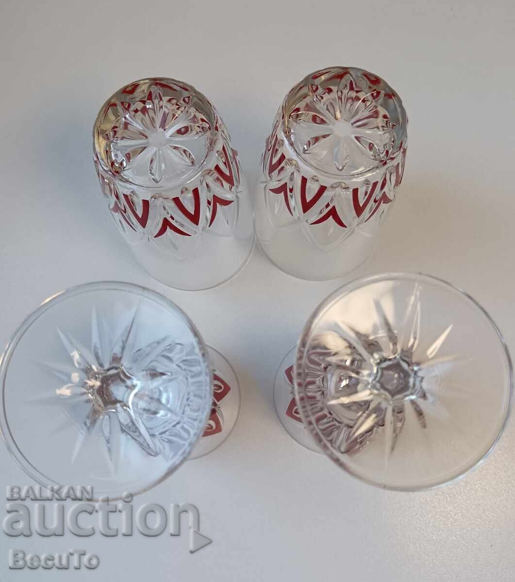 Glass set for two: 2 aperitif glasses and 2 for soft drinks - 5