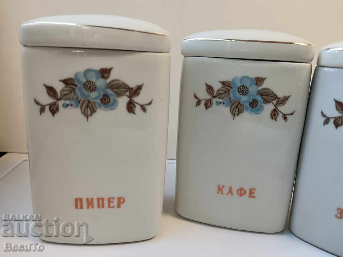 Πορσελάνινα βάζα για μπαχαρικά, συνολική τιμή - 5