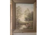 Παλαιός πίνακας ζωγραφικής του 1895