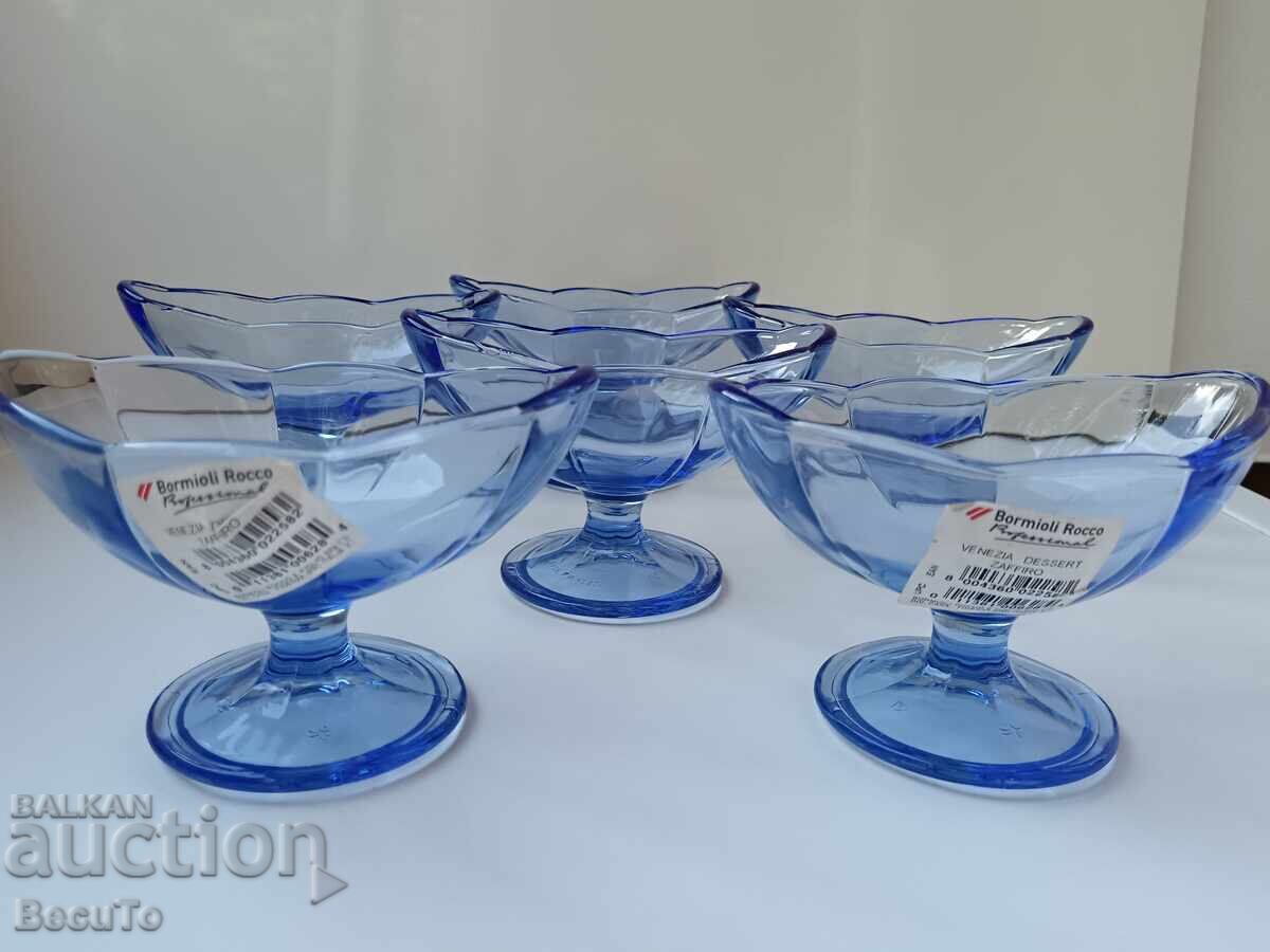 Italian blue glass bowls, with labels with price 60.00 BGN | € 30.68