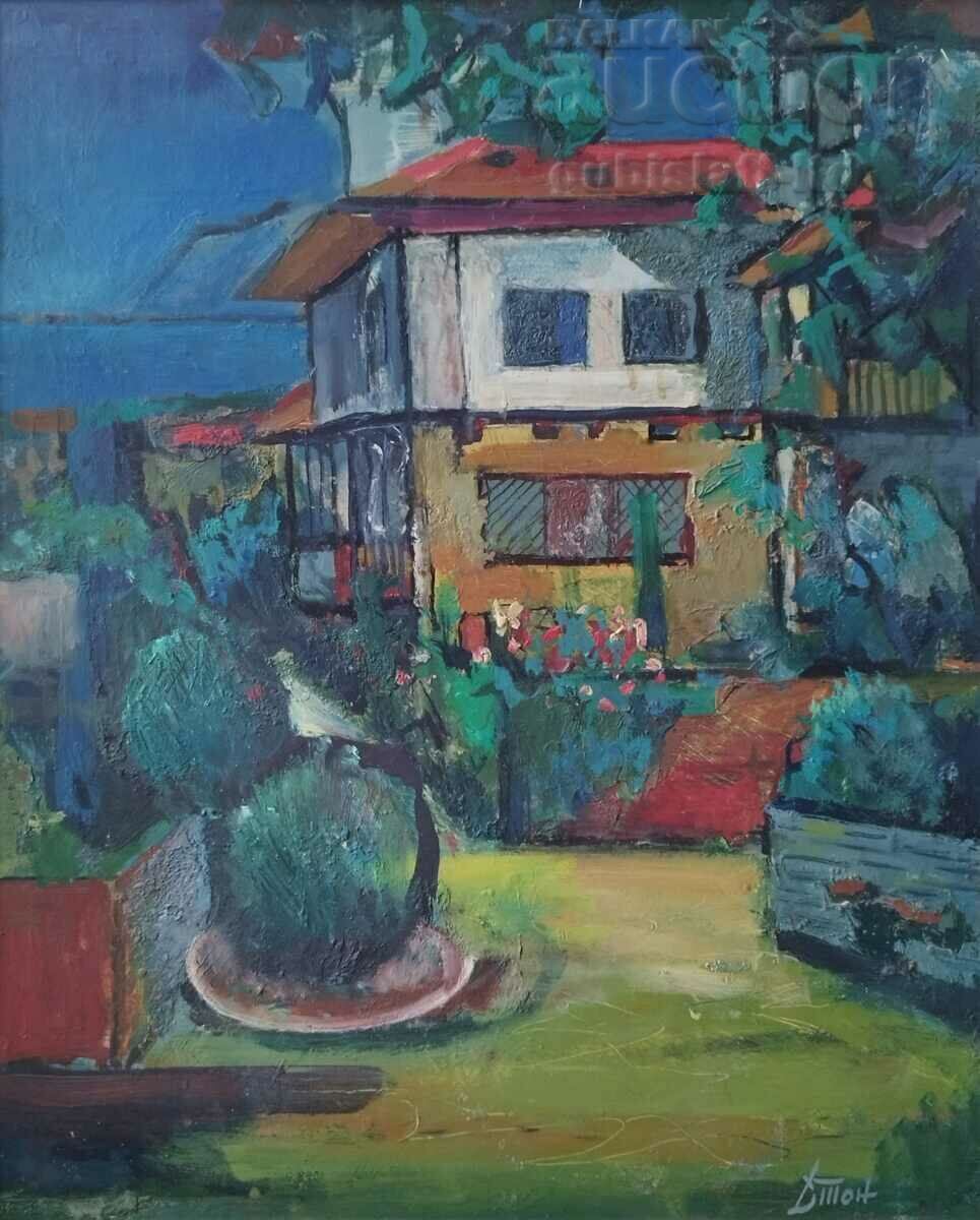 Πίνακας, «House by the sea», κουκούλα. D. Tonchev, (1933-2021) με τιμή € 260.00 | 508.52 BGN Πίνακας, «House by the sea», κουκούλα. D. Tonchev, (1933-2021) με τιμή € 260.00 | 508.52 BGN