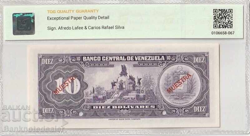 Venezuela 10 Bolivares 1976 Pick 51s2 SPECIMEN 66 EPQ Gem U с цена 160.00 лв. | € 81.81 Venezuela 10 Bolivares 1976 Pick 51s2 SPECIMEN 66 EPQ Gem U с цена 160.00 лв. | € 81.81