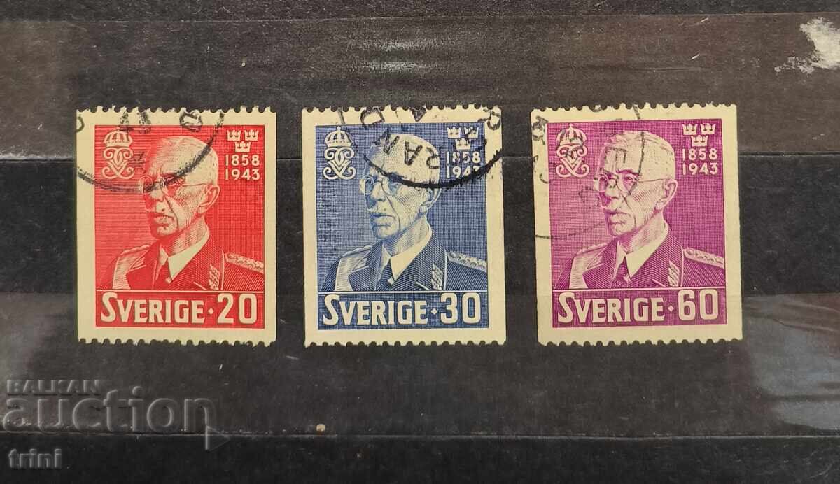 Suedia 1943. 85 g. de la nașterea regelui Gustav al V-lea