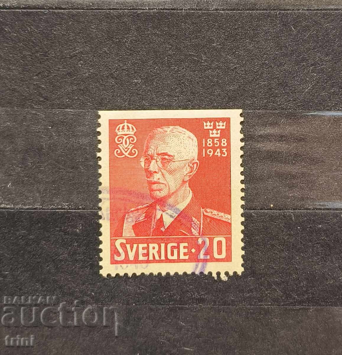 Sweden 1943 85th Anniversary of the Birth of King Gustav V