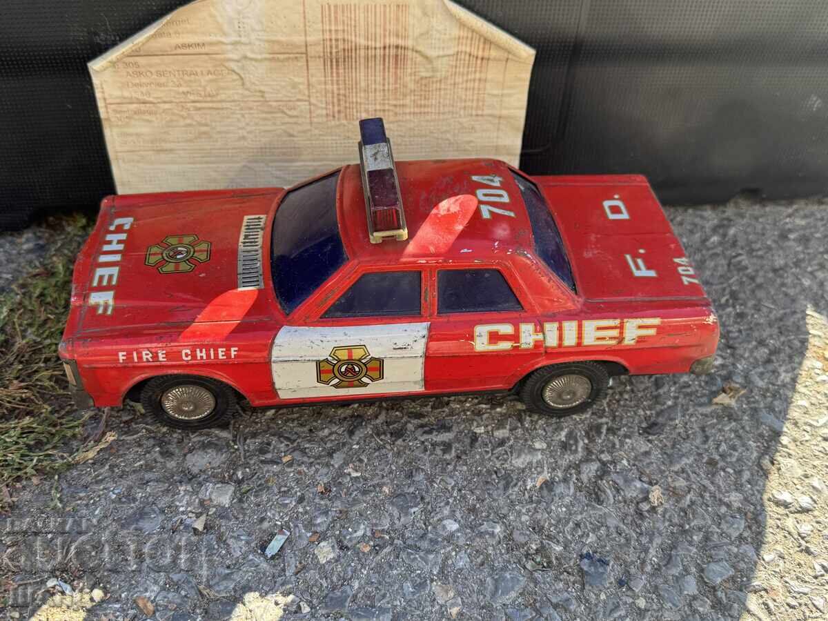 Аукцион Стара Японска метална ламаринена играчка модел кола поиция