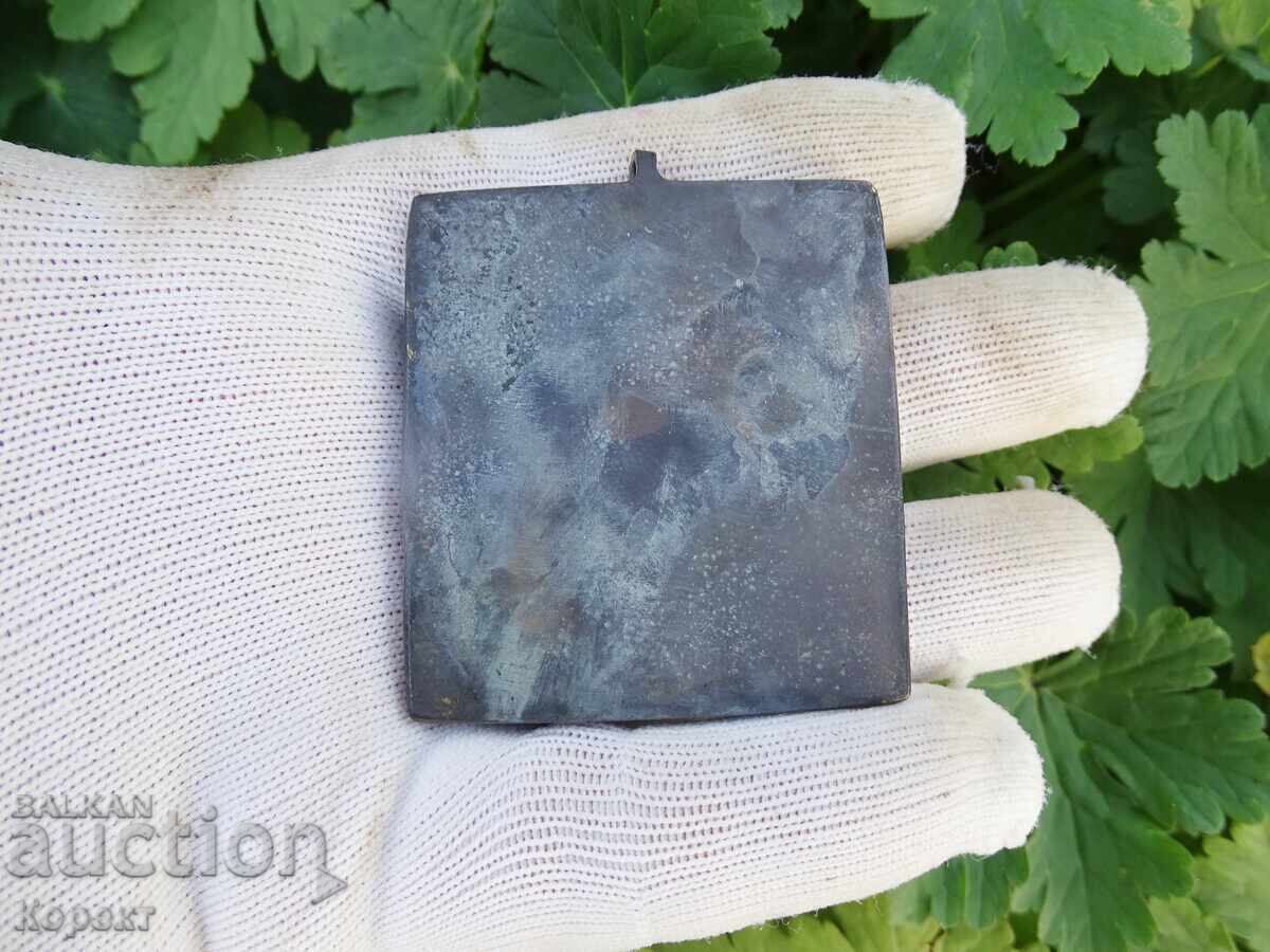 Icoană rusă antică din bronz a Sfântului Serghie de Radonej Făcătorul de Minuni cu preț € 70.00 | 136.91 BGN