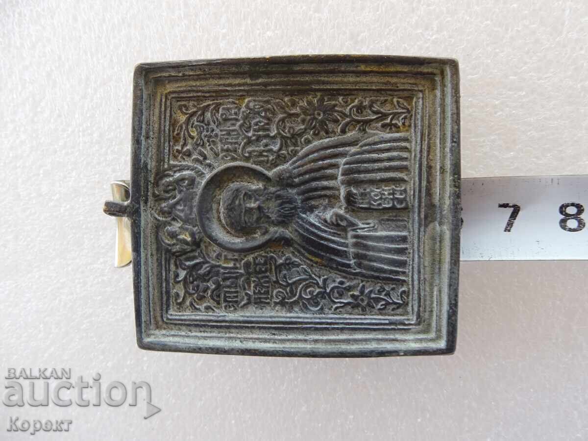 Ancient Russian Bronze Icon of St. Sergius of Radonezh the Miracle Worker - 5