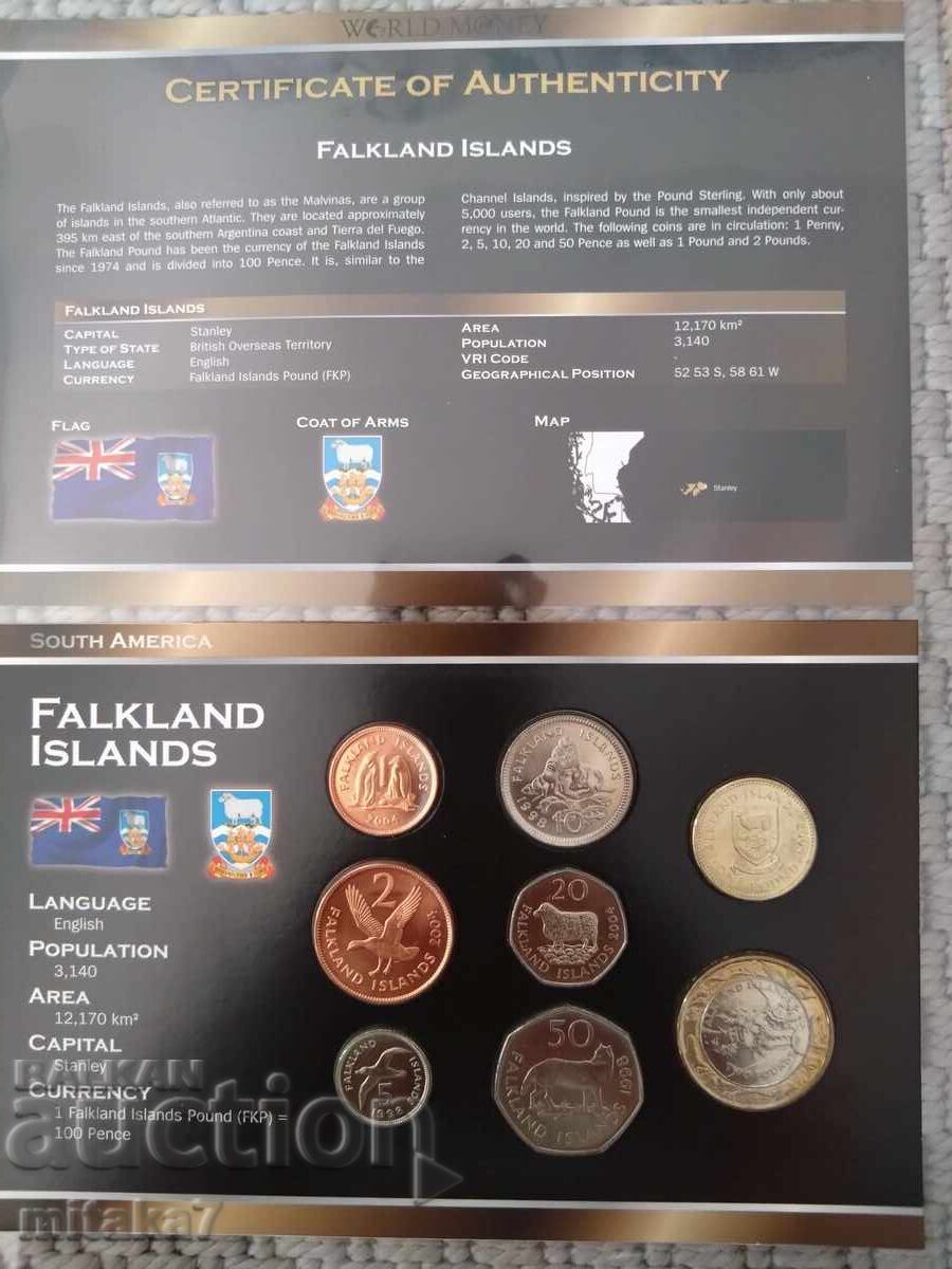 Set of Falkland Islands coins Set of Falkland Islands coins