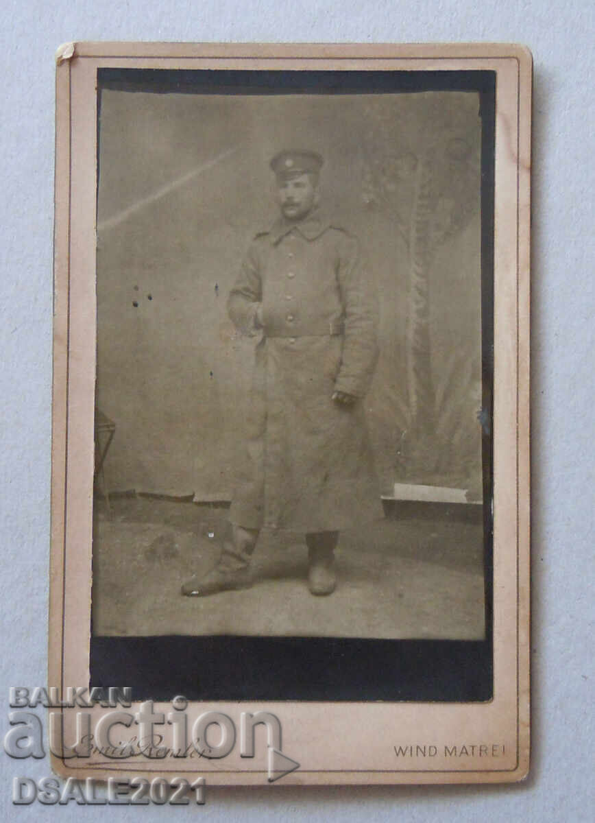 Bulgaria Soldier 1912 Balkan War photo cardboard /15852