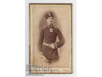 България 1880те Офицер орден За храброст снимка картон София