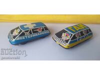 Ретро руски колички линейка и пътна полиция