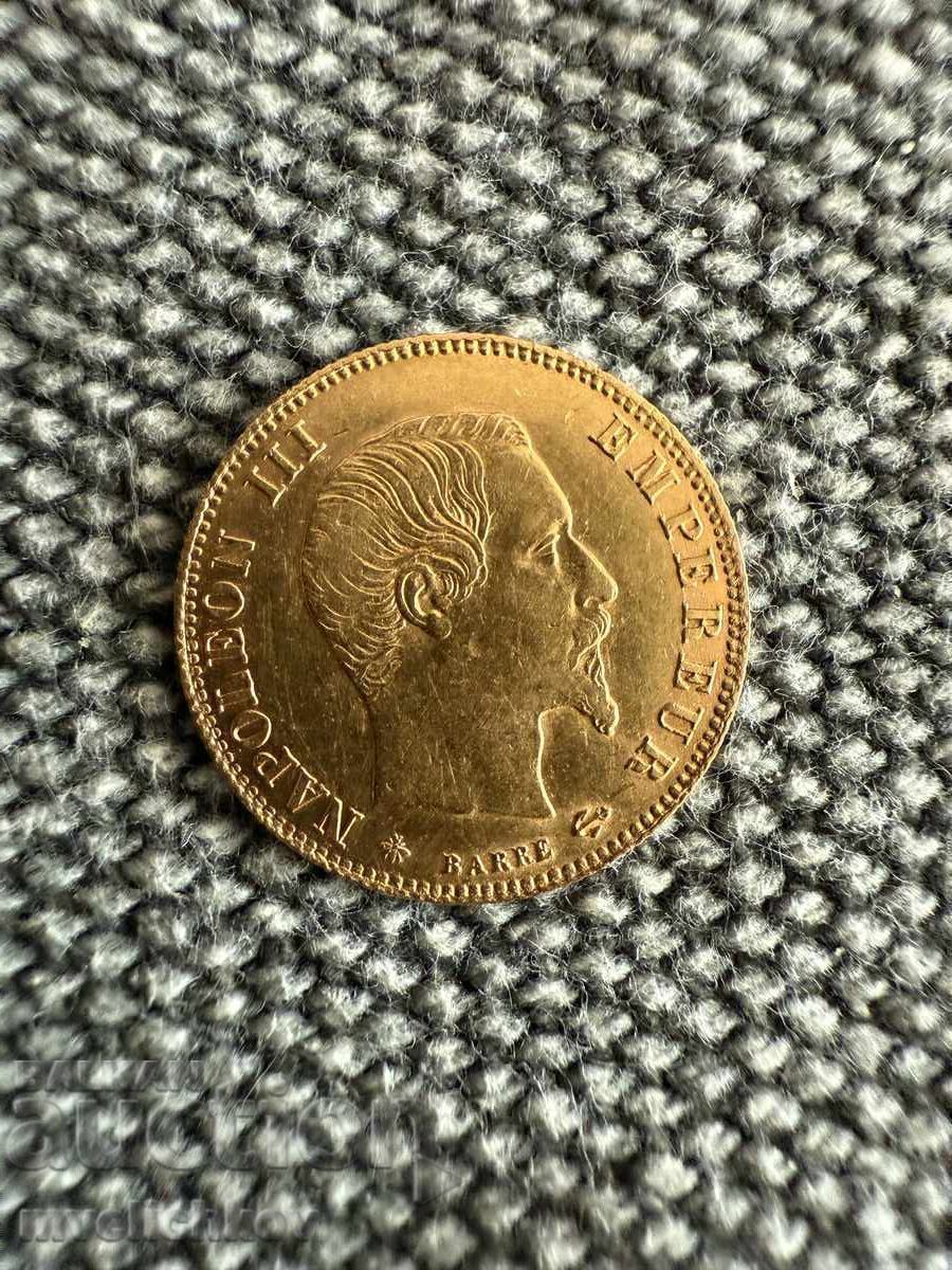 5 Φράγκα 1860 A Γαλλία (5 franka Frantsiya) - (χρυσός) με τιμή € 333.00 | 651.29 BGN