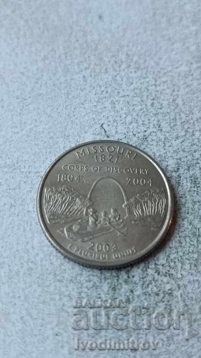 ΗΠΑ 25 σεντς 2003 Π Μισσούρι