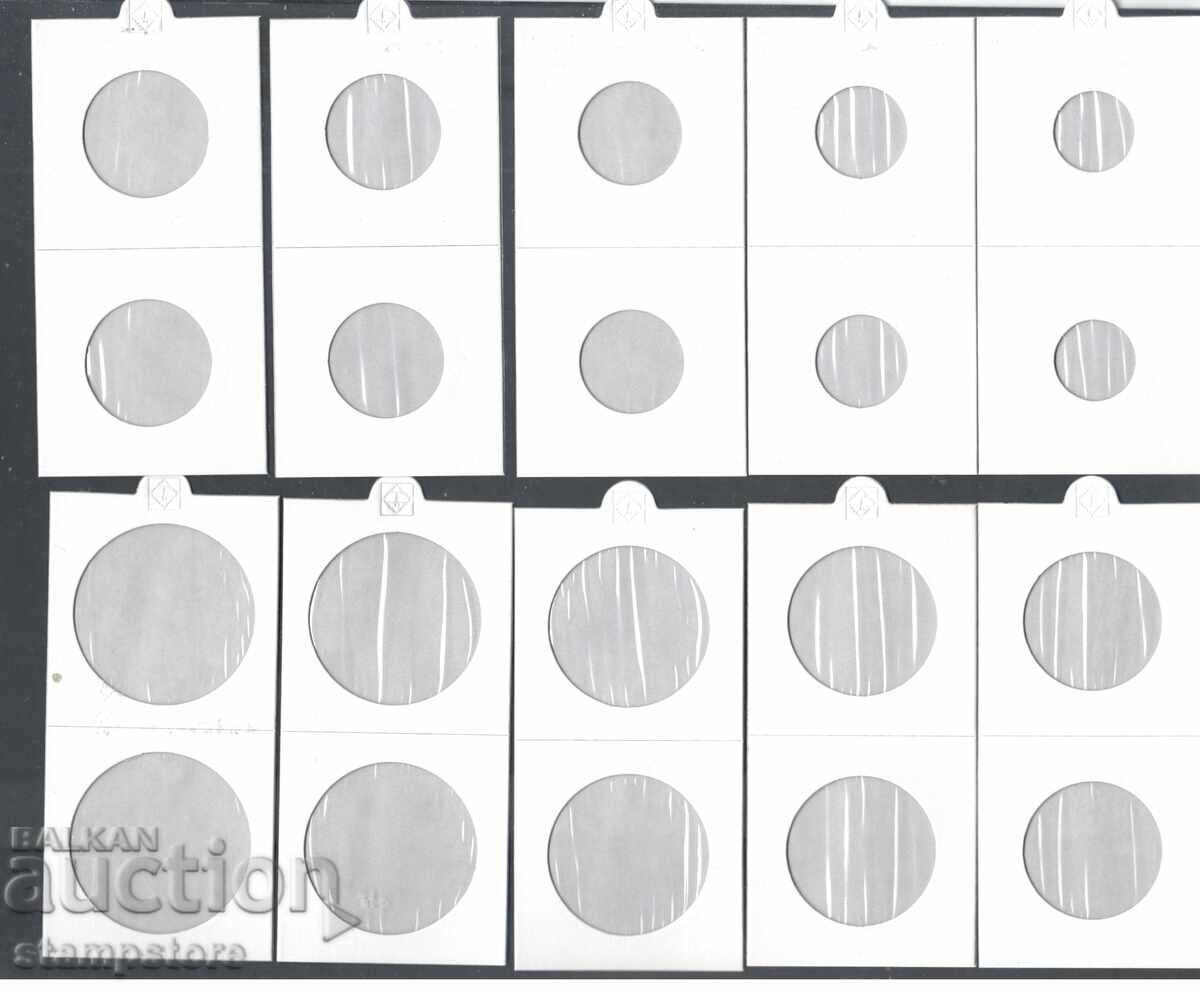 Self-adhesive coin holders - pack of 100 pcs