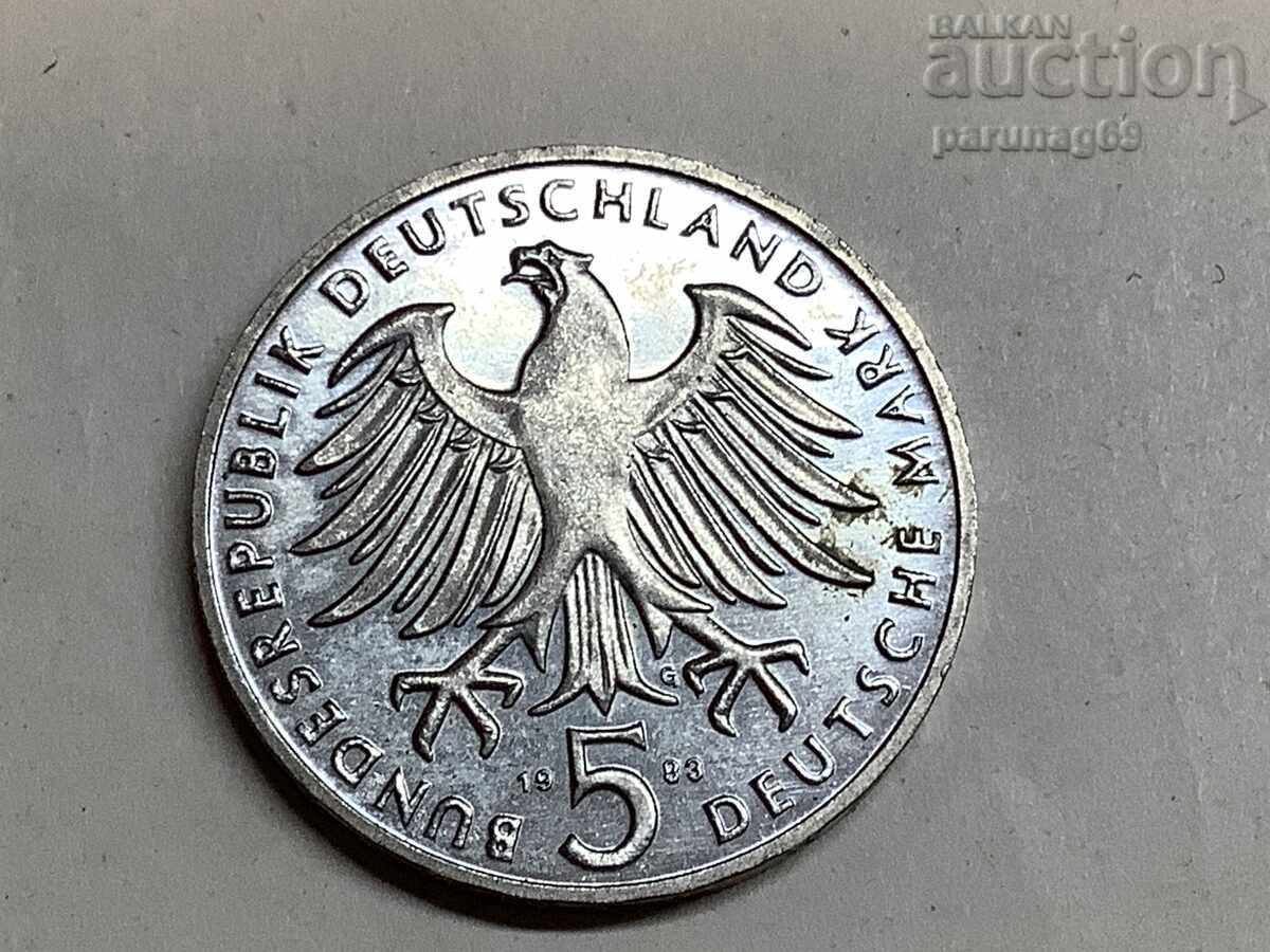 Germany 5 Mark 1983 G Martin Luther Germany 5 Mark 1983 G Martin Luther