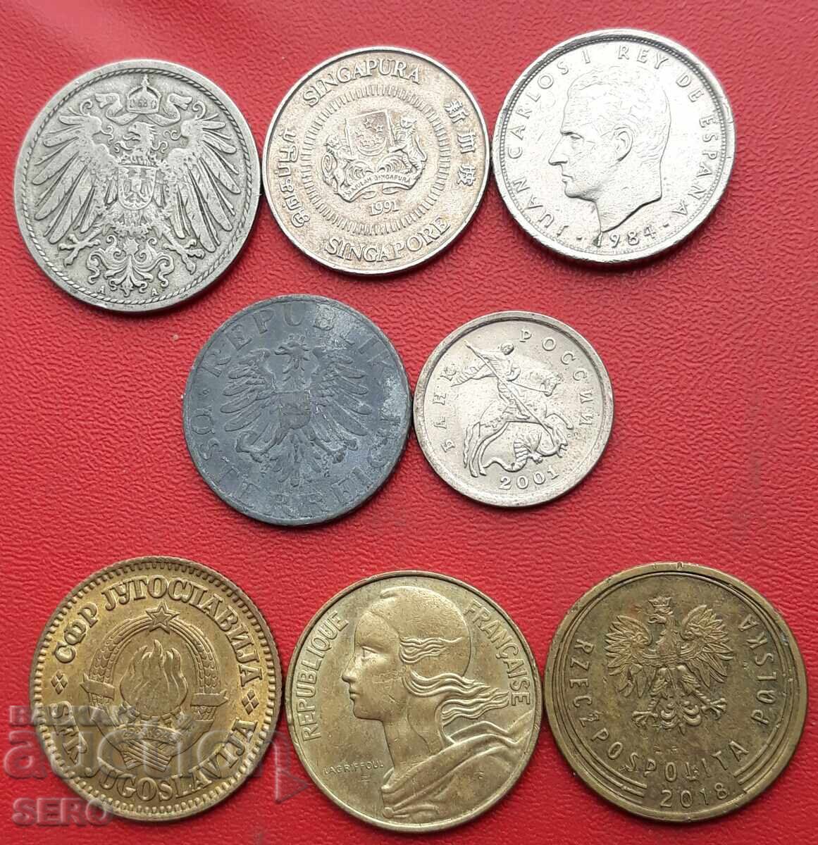 Mixed lot of 8 coins with price 1.01 BGN | € 0.52 Mixed lot of 8 coins with price 1.01 BGN | € 0.52