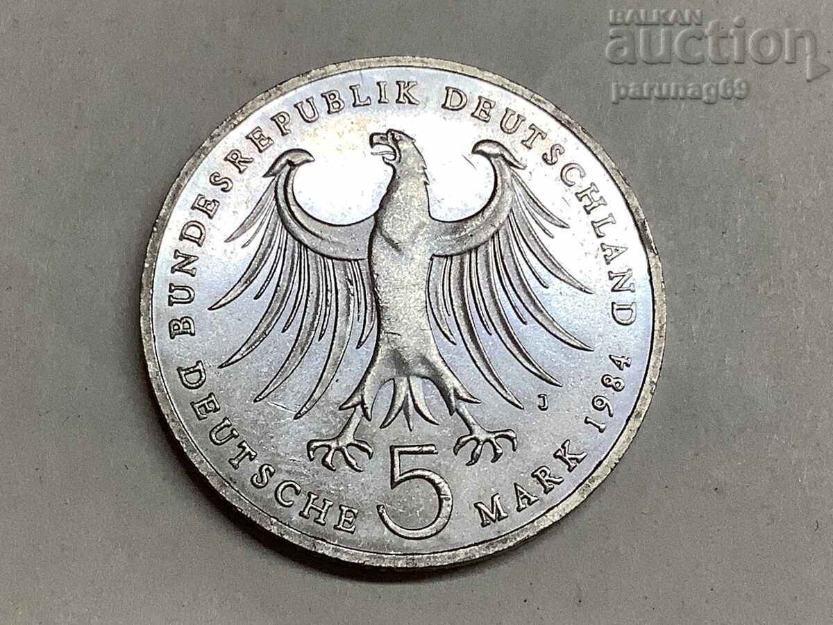 Германия 5 марки 1984 година J Феликс Менделсон с цена 8.90 лв. | € 4.55