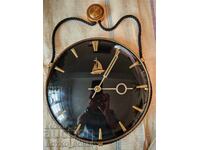 Large Antique German Wall Mechanical Clock 1970s