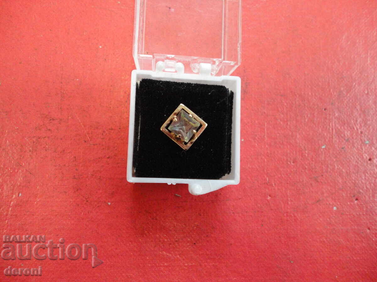 Επιχρυσωμένη καρφίτσα με σύμβολο και πέτρες - 6 Επιχρυσωμένη καρφίτσα με σύμβολο και πέτρες - 6