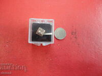 Gold-plated brooch with a sign/symbol and stones