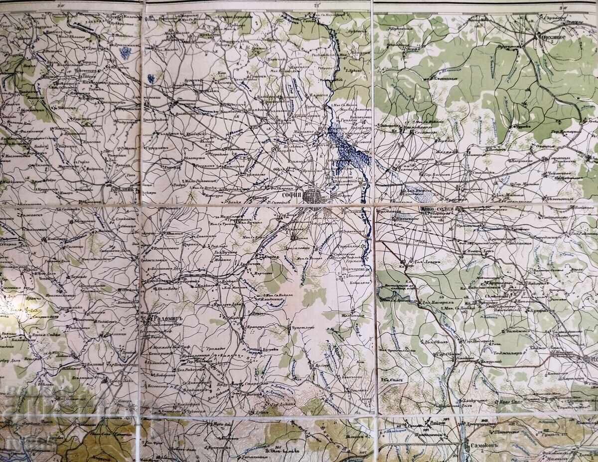 FOR SALE: OLD MILITARY PRINCELY MAP OF SOFIA FROM 1903 with price 120.00 BGN | € 61.36