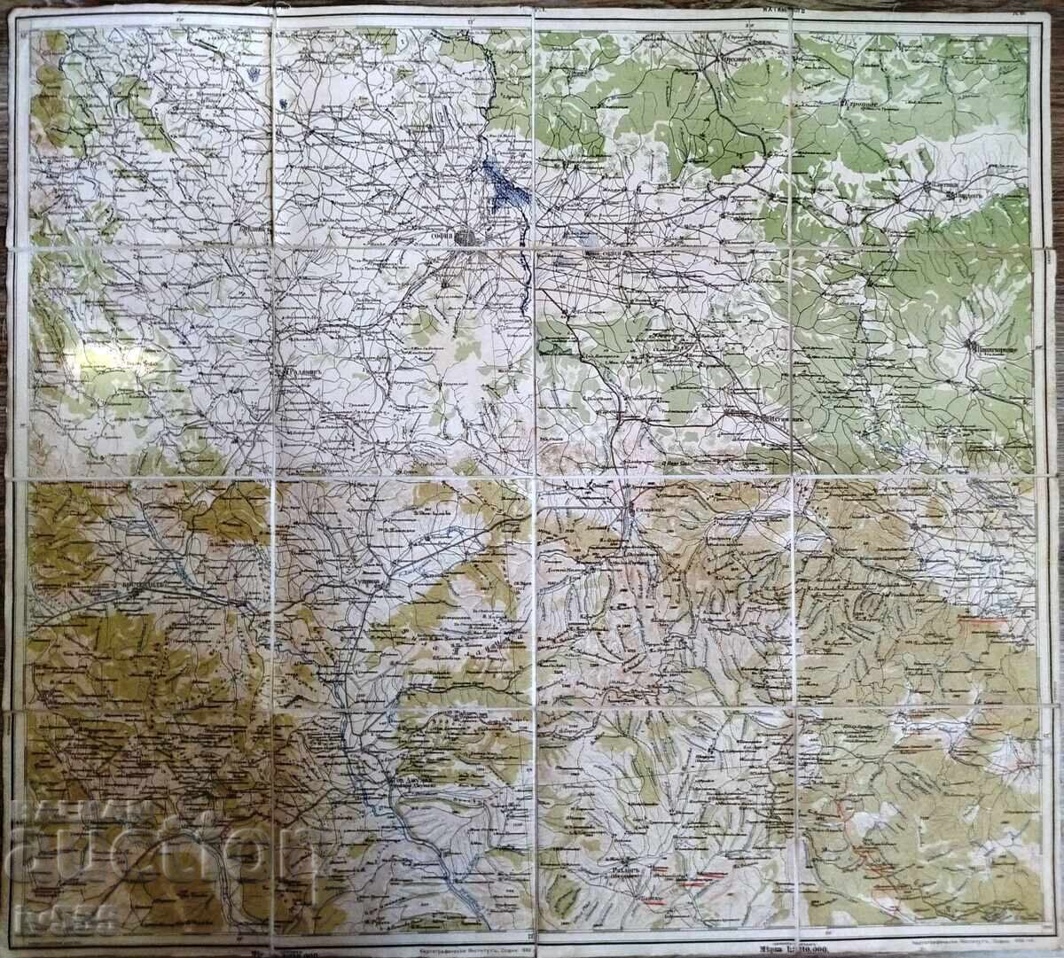 VÂND HARTĂ VECHE MILITARĂ PRINCIARĂ A SOFIEI DIN 1903