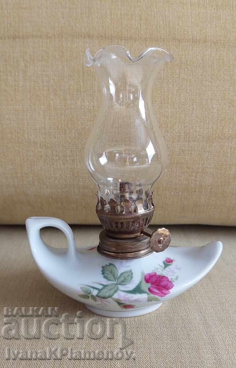 Μικρό φωτιστικό αερίου για συλλέκτες πορσελάνης