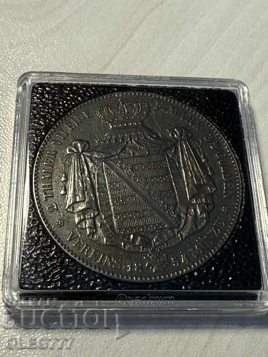 2 Thaler (3 1/2 Gulden) 1854 Germany (Saxony) Frederick V with price 500.00 BGN | € 255.65