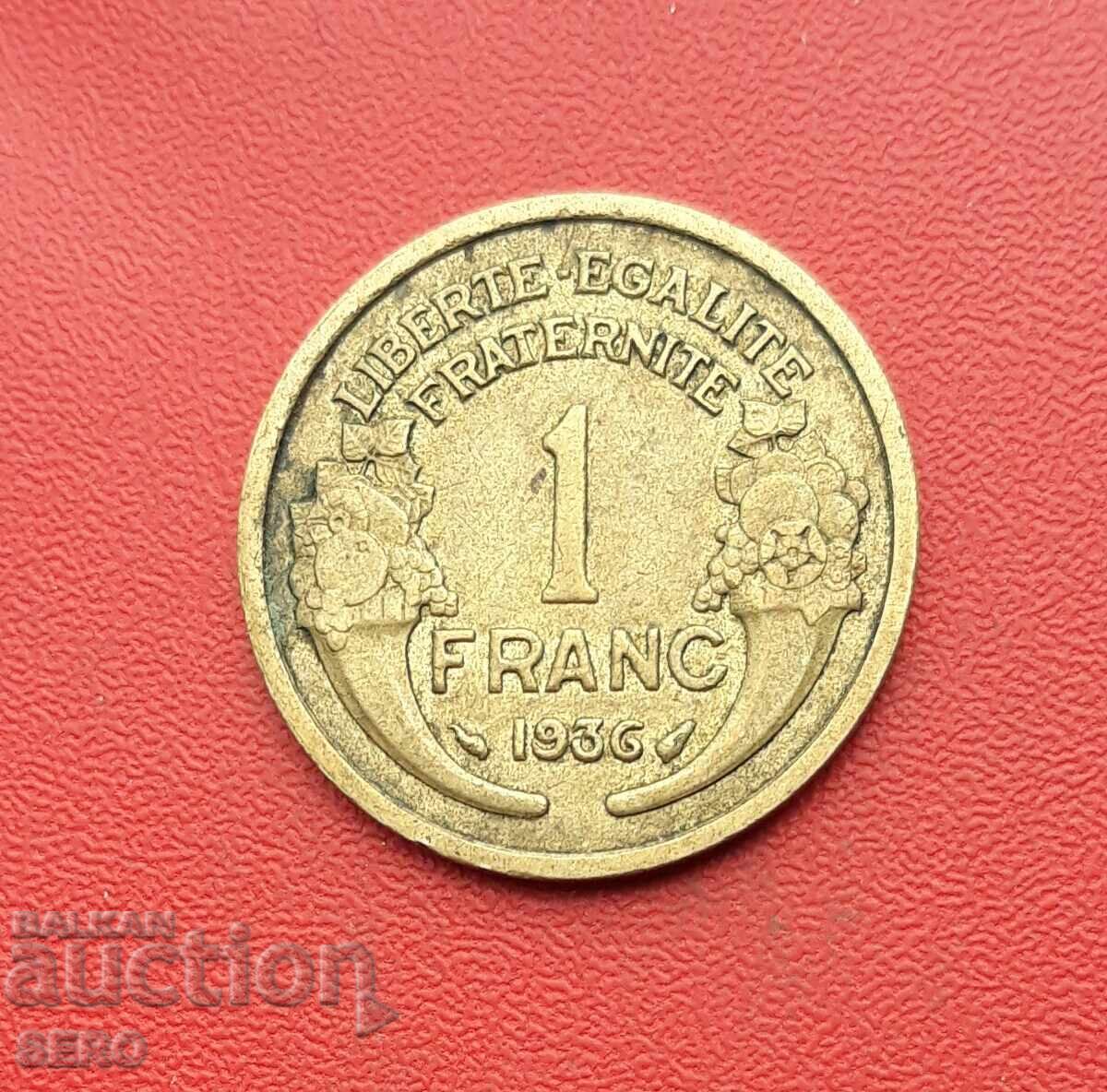 Franța-1 franc 1936