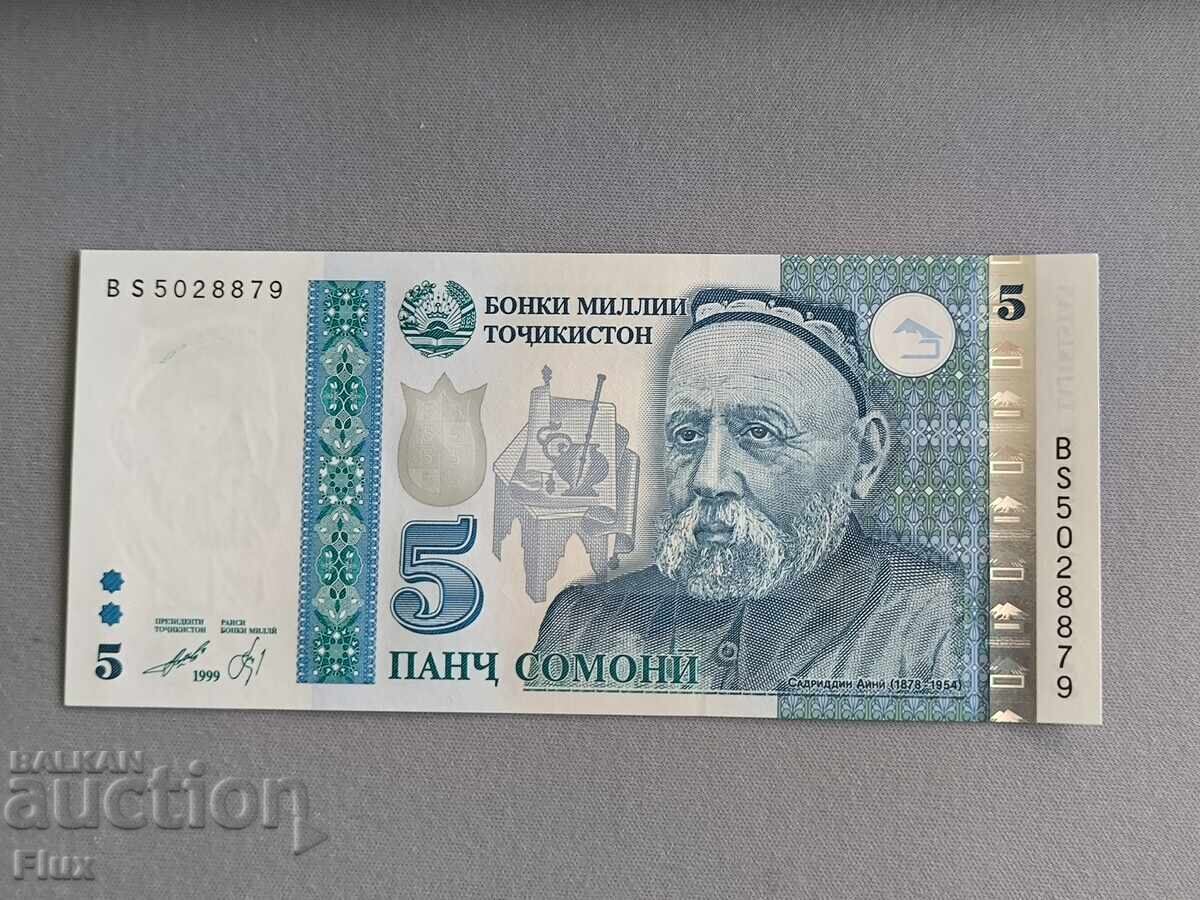 Banknote - Tajikistan - 5 somoni UNC | 1999
