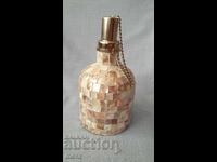 Lampă de alcool aplicată cu plăci de sidef natural