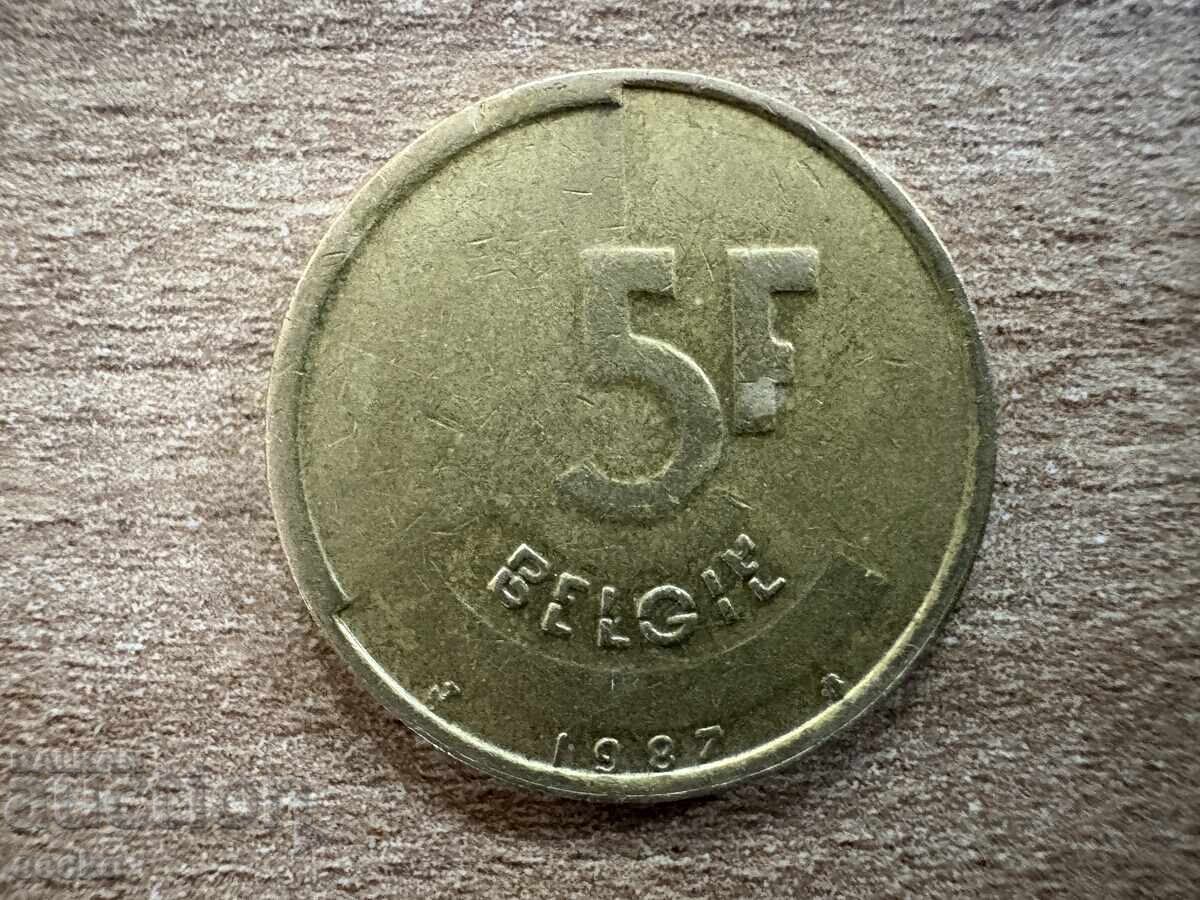 Белгия - 5 франкa (1987) - BELGIE Белгия - 5 франкa (1987) - BELGIE