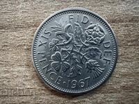 Великобритания - 6 пенса (1967)