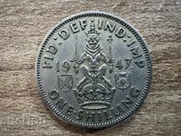 Ηνωμένο Βασίλειο - 1 σελίνι (1947) - Λιοντάρι καθισμένο σε κορώνα