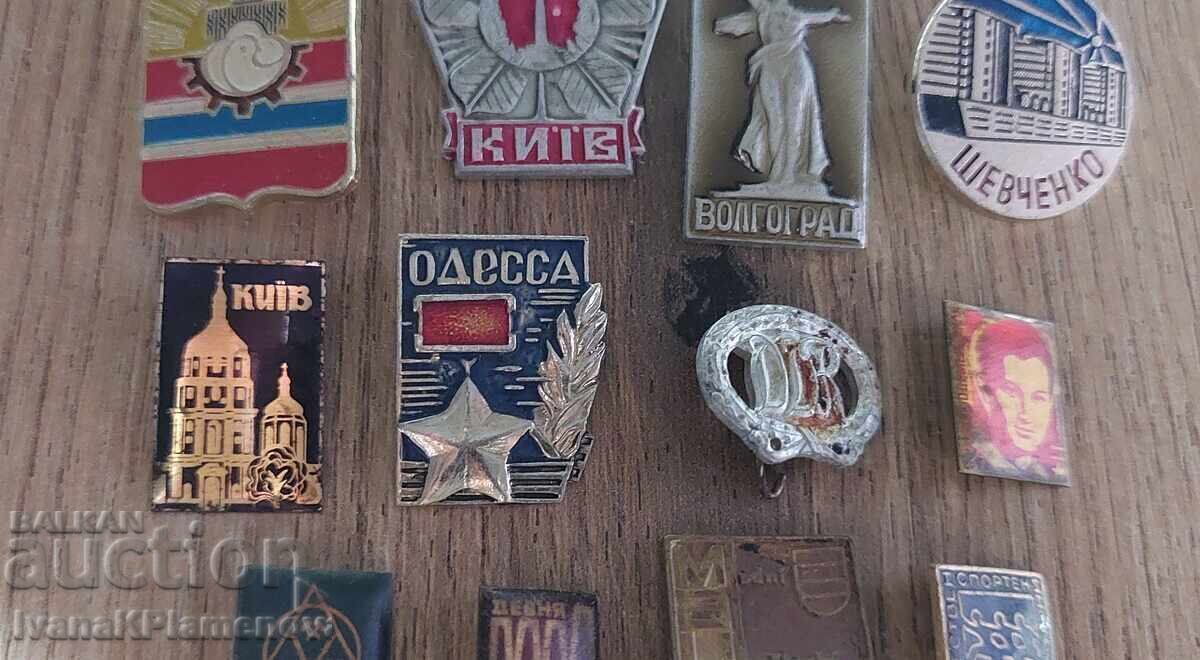 Auction  Collector's Badges, 12 Pieces