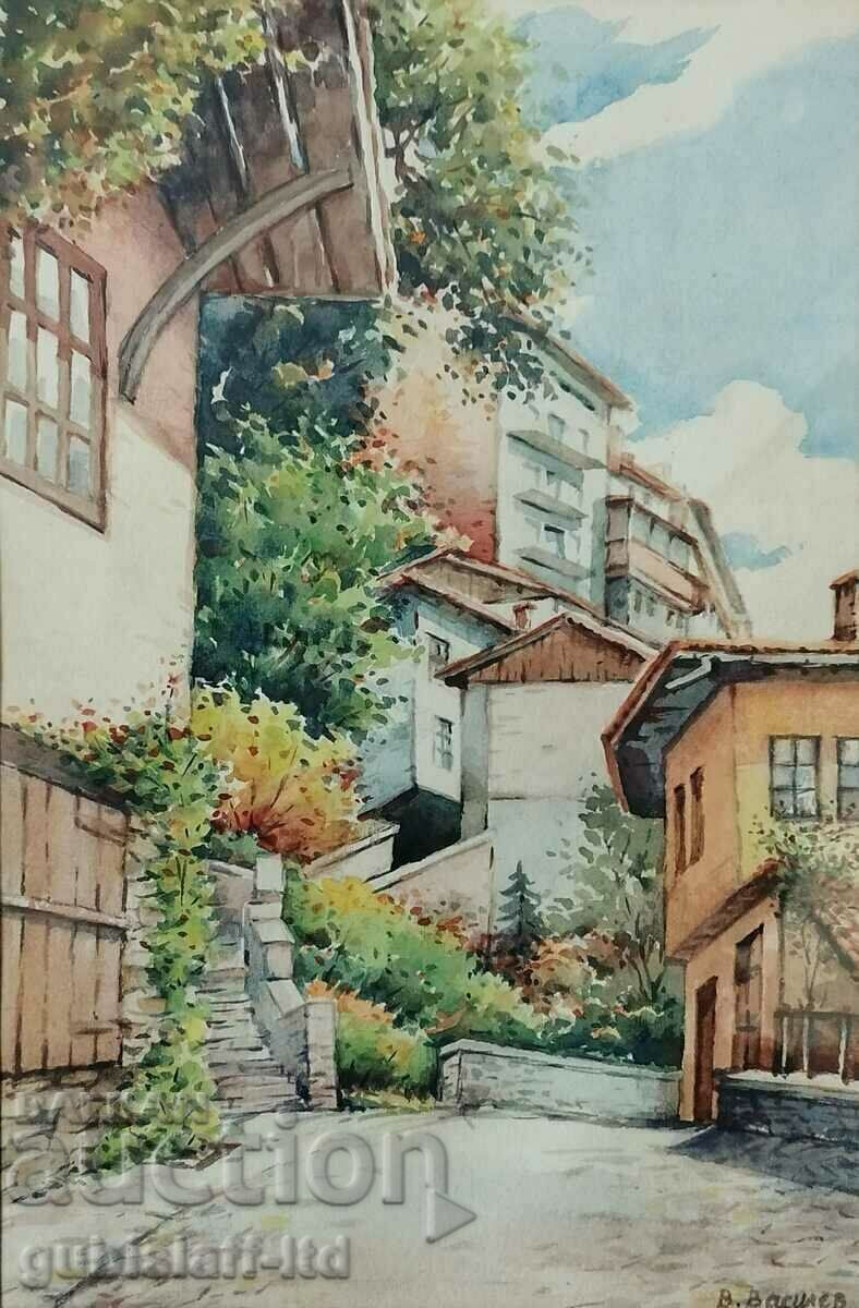 Tabloul „Veliko Tarnovo, strada Gurko”, art. V. Vassilev cu preț € 155.00 | 303.15 BGN
