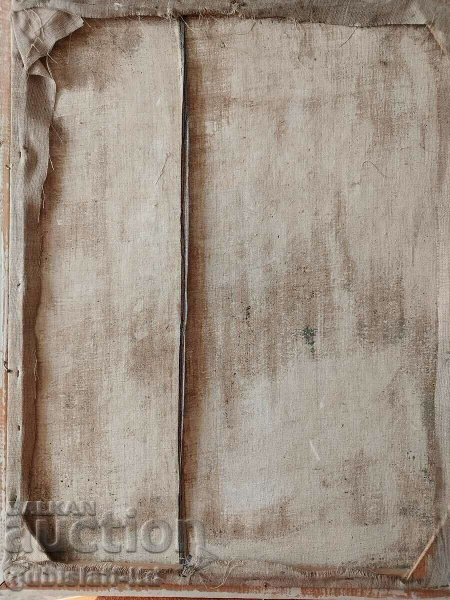 Auction  Painting, vase of flowers, 1960s.