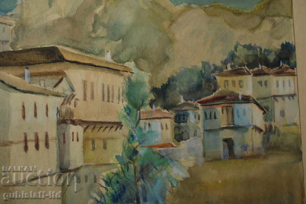 Kартина, Пейзаж от Мелник, худ. М.Д., 1970-те год. - 5