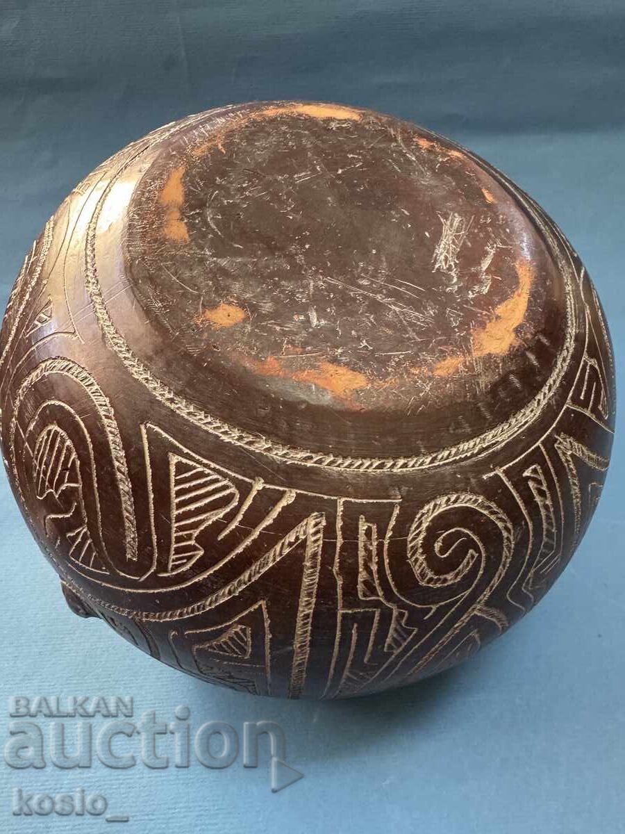 Brazilian Ceramic Vase Marajoara - 5